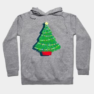 Traditional Christmas Tree with Twinkle Lights Hoodie